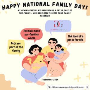 Happy National Family Day. Animal Families 