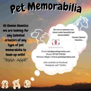 Pet Memorabilia. Pet Loss Support 