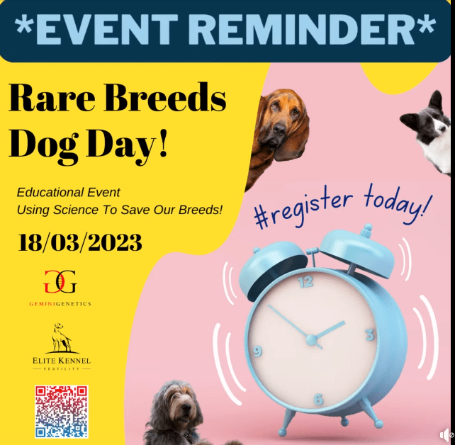 Rare Breeds Dog Day Event Reminder